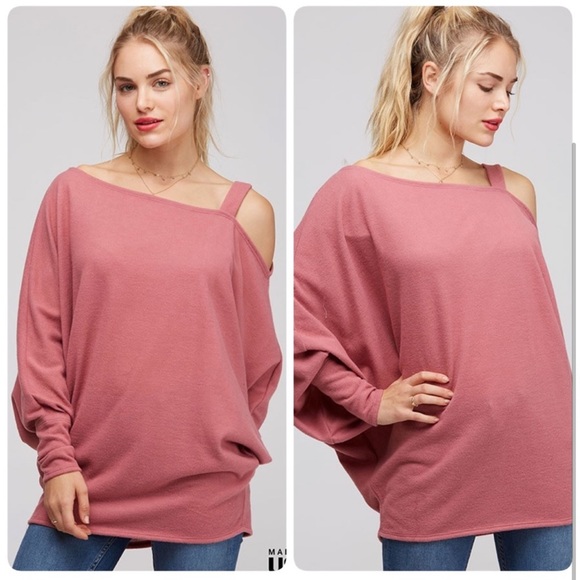 Dusty Rose Oversized Sweater - Picture 2 of 2